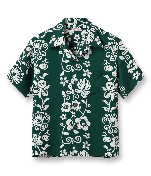 Lot No. SS38806 / RAYON HAWAIIAN SHIRT ��HAWAIIAN SKULL BORDER��