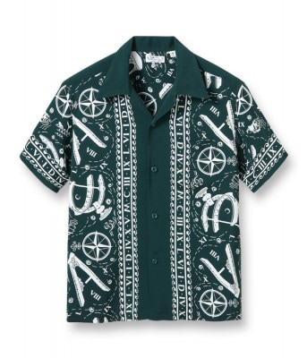 Lot No. SS38810 / RAYON HAWAIIAN SHIRT ��NAVIGATION OF THE SEA��