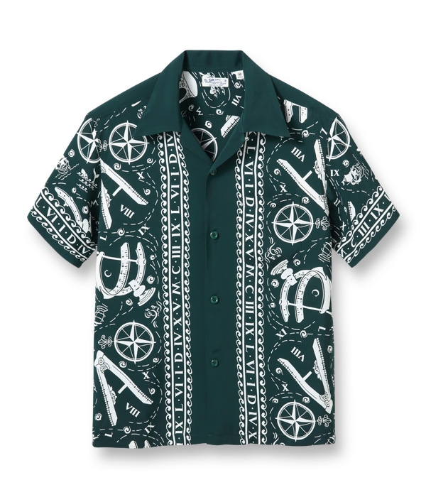 Lot No. SS38810 / RAYON HAWAIIAN SHIRT ��NAVIGATION OF THE SEA��