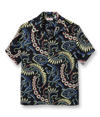 Lot No. SS38811 / RAYON HAWAIIAN SHIRT ��PARADISE PICTOGRAPH��