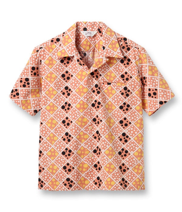 Lot No. SH38883 / DOBBY COTTON OPEN SHIRT SQUARE & DOT