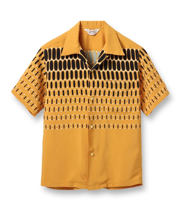 Lot No. SH38875 / HIGH DENSITY RAYON OPEN SHIRT ELVIS DOTS