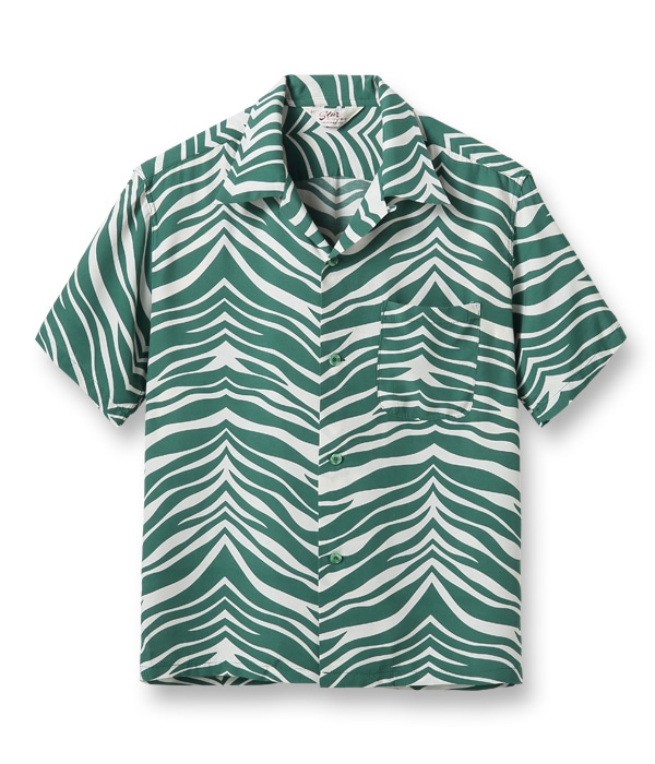 Lot No. SH38877 / HIGH DENSITY RAYON OPEN SHIRT ZEBRA