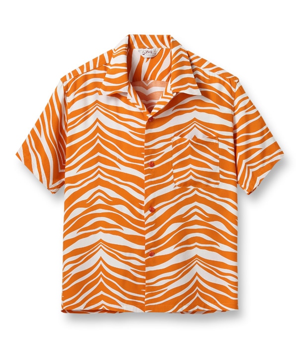 Lot No. SH38877 / HIGH DENSITY RAYON OPEN SHIRT ZEBRA