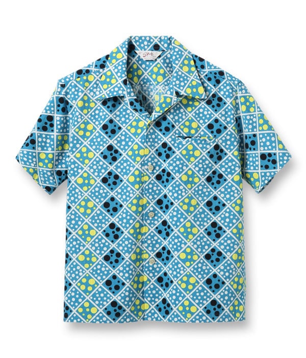 Lot No. SH38883 / DOBBY COTTON OPEN SHIRT ��SQUARE & DOT��