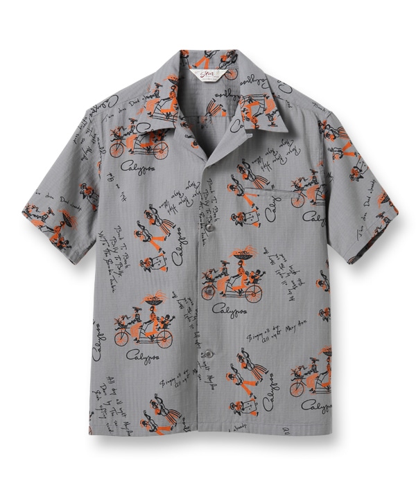 Lot No. SH38885 / DOBBY COTTON OPEN SHIRT CALYPSO