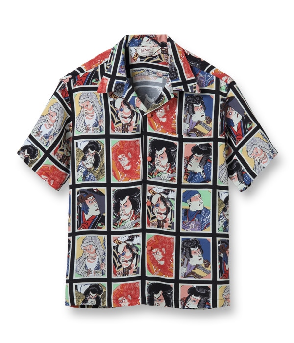 Lot No. SH38891 / HIGH DENSITY RAYON OPEN SHIRT KABUKI