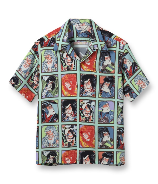 Lot No. SH38891 / HIGH DENSITY RAYON OPEN SHIRT ��KABUKI��