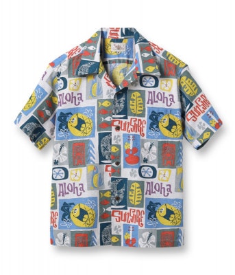 Lot No. SS38933 / COTTON LINEN SLAB OPEN SHIRT ��PINEAPPLE HEAVEN�� by MOOKIE