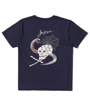 Lot No. TT78775 / SUKA POCKET T-SHIRT EMBROIDERED SKULL & SNAKE