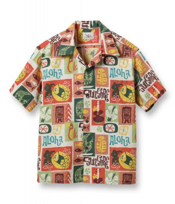 Lot No. SS38933 / COTTON LINEN SLAB OPEN SHIRT ��PINEAPPLE HEAVEN�� by MOOKIE