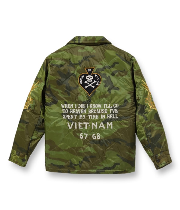 Lot No. TT15180-198 / Late 1960s Style Vietnam Liner Jacket 1st RECON H&C CO. (CAMOUFLAGE)