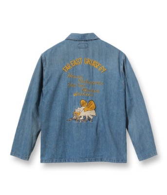 Lot No. TT15269-125 / Late 1960s Style Blue Denim Okinawa Jumper FAR EAST CRUISE 69 (AGING MODEL)