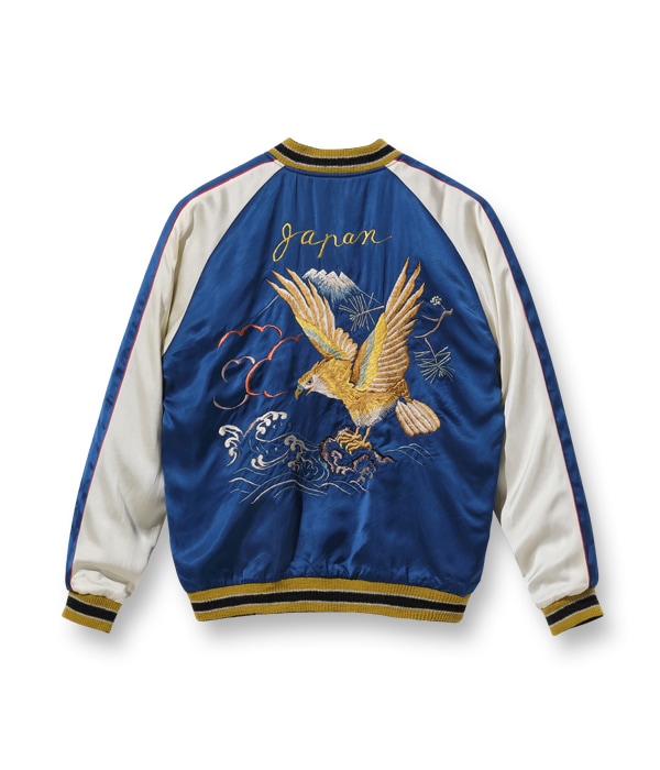 Lot No. TT15297-119 / Early 1950s Style Acetate Souvenir Jacket ��KOSHO & CO.�� Special Edition ��DRAGON & TIGER�� �� ��EAGLE�� (Reversible Side)