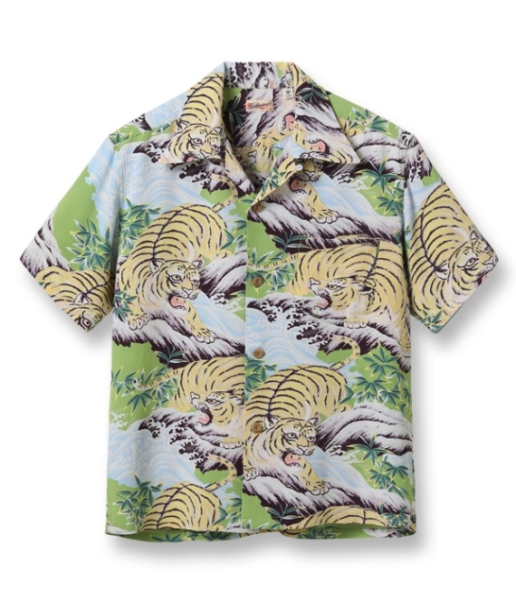Lot No. SS39014 / RAYON HAWAIIAN SHIRT ��FIGHTING TIGER��