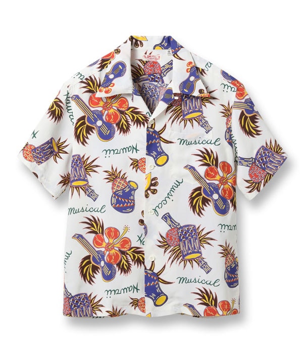 Lot No. SS39018 / RAYON HAWAIIAN SHIRT HAWAII MUSICAL