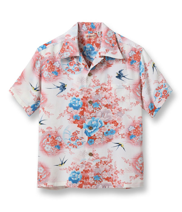 Lot No. SS39019 / RAYON HAWAIIAN SHIRT “SWALLOWS FLY AROUND