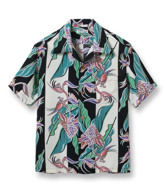 Lot No. SS39020 / RAYON HAWAIIAN SHIRT TORCH GINGER