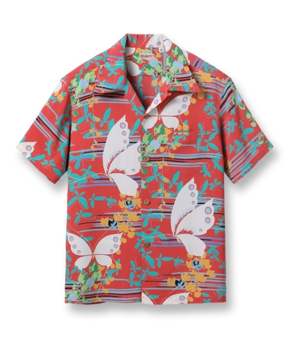 Lot No. SS39027 / RAYON HAWAIIAN SHIRT ��FLUTTERING BEAUTY��