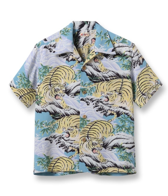 Lot No. SS39014 / RAYON HAWAIIAN SHIRT ��FIGHTING TIGER��