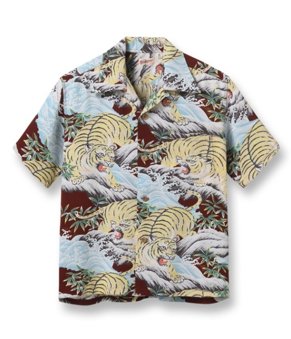 Lot No. SS39014 / RAYON HAWAIIAN SHIRT FIGHTING TIGER