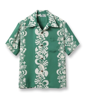 Lot No. SS39017 / RAYON HAWAIIAN SHIRT TAHITIAN PRINT