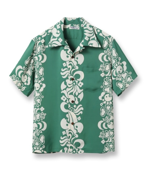 Lot No. SS39017 / RAYON HAWAIIAN SHIRT TAHITIAN PRINT