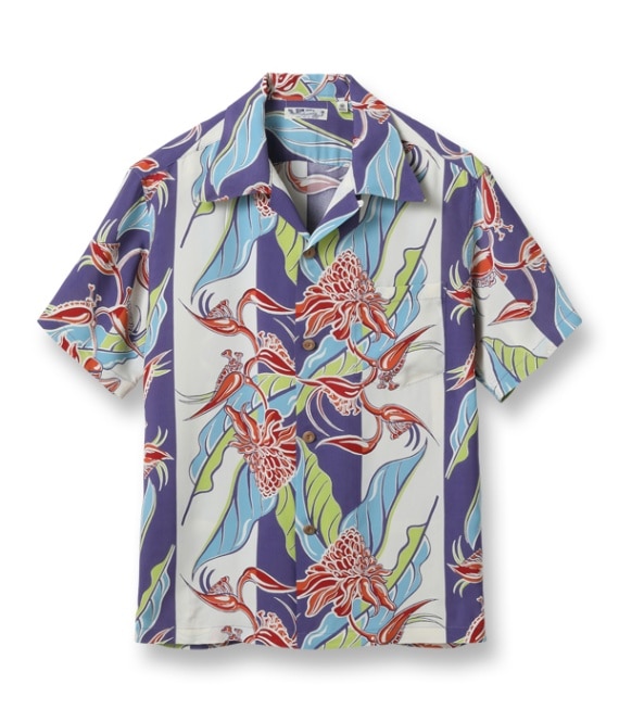 Lot No. SS39020 / RAYON HAWAIIAN SHIRT TORCH GINGER