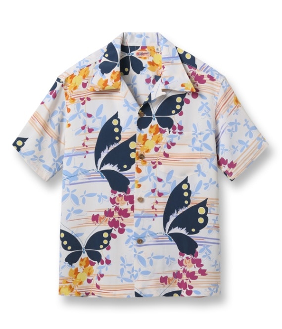 Lot No. SS39027 / RAYON HAWAIIAN SHIRT ��FLUTTERING BEAUTY��