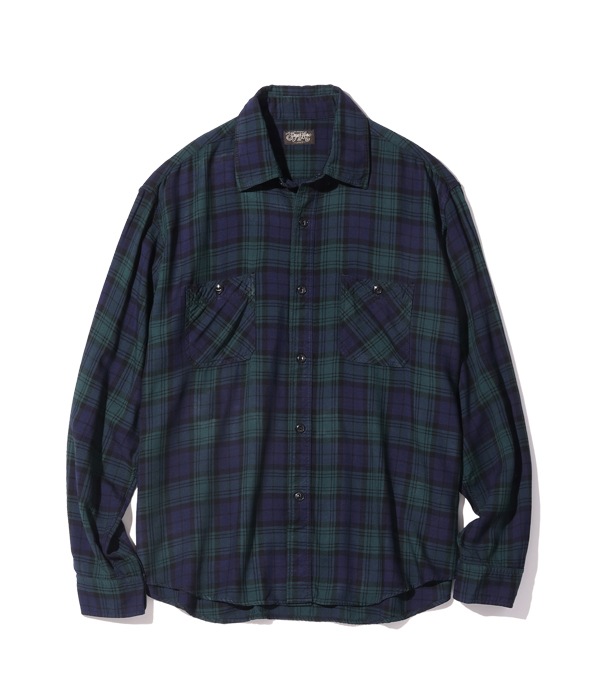 Lot No. SC29107 / RAYON TWILL CHECK WORK SHIRT