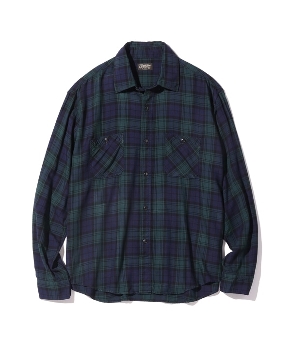 Lot No. SC29107 / RAYON TWILL CHECK WORK SHIRT