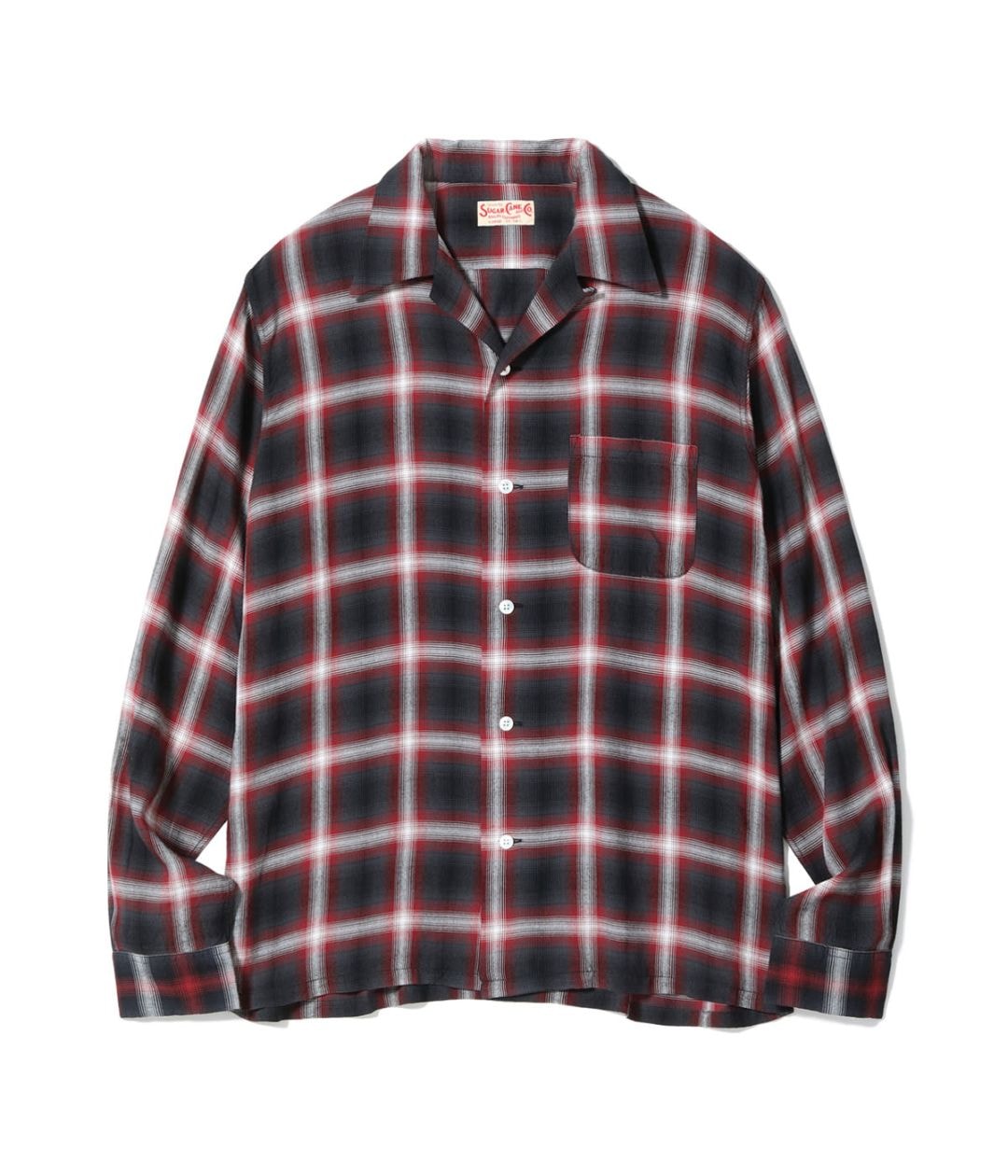 Lot No. SC29120 / RAYON OMBRE CHECK OPEN SHIRT - SUGAR CANE,SUGAR