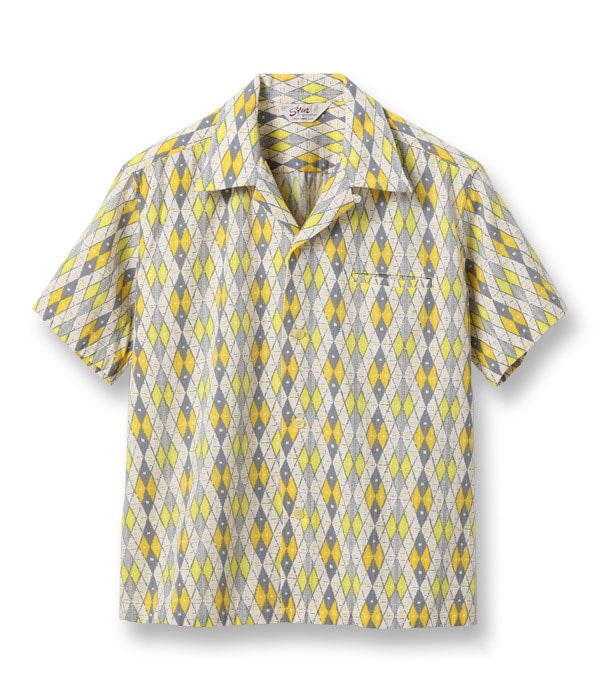 Lot No. SH39085 / DOBBY COTTON OPEN SHIRT ARGYLE