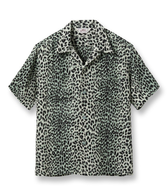 Lot No. SH39080 / HIGH DENSITY RAYON OPEN SHIRT LEOPARD