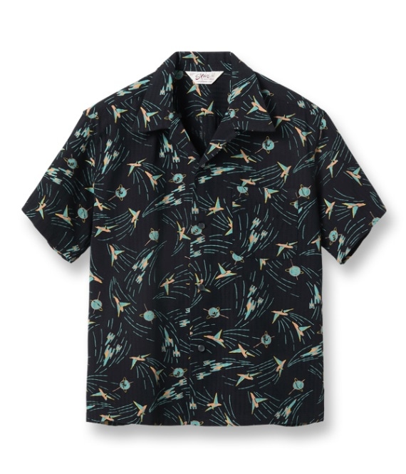 Lot No. SH39087 / DOBBY COTTON OPEN SHIRT ��SPACE SHIP