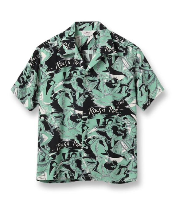 Lot No. SH39090 / HIGH DENSITY RAYON OPEN SHIRT ��ROCK 'N' ROLL��