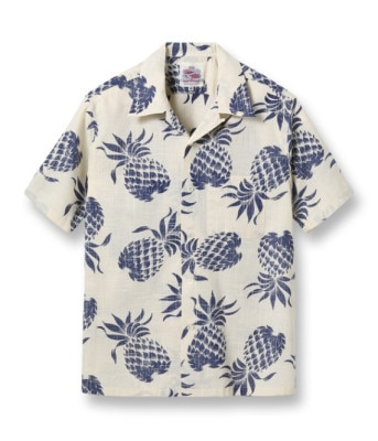 Lot No. DK39092 / DUKE KAHANAMOKU COTTON / LINEN HAWAIIAN SHIRT DUKE'S PINEAPPLE