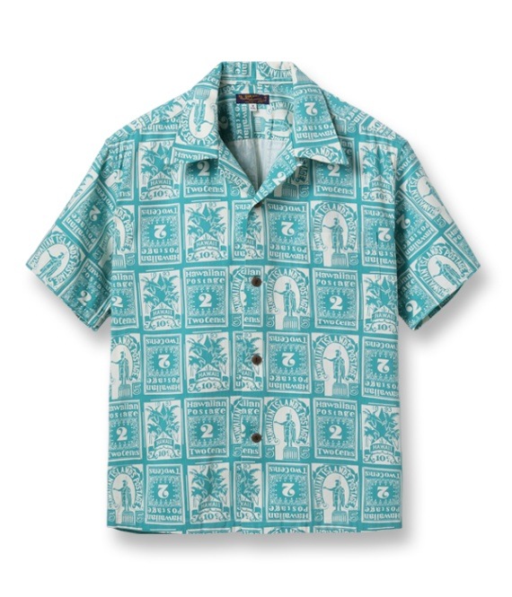 Lot No. SS39096 / COTTON HERRINGBONE OPEN SHIRT ��HAWAIIAN STAMP��