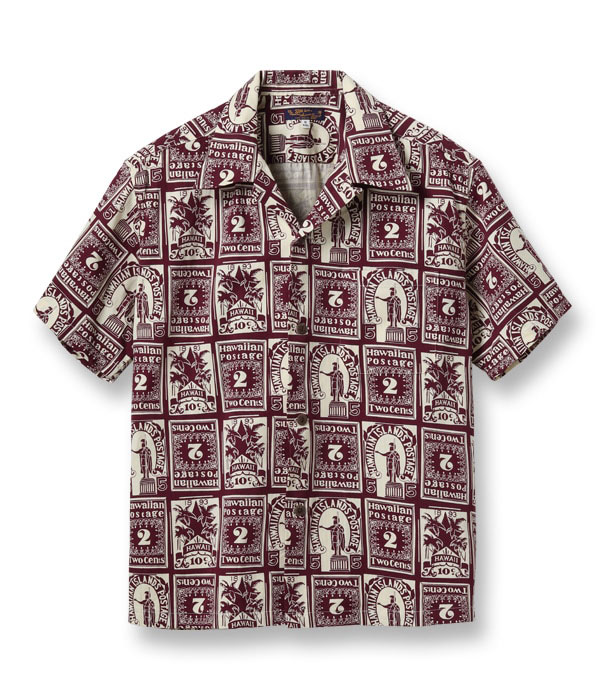 Lot No. SS39096 / COTTON HERRINGBONE OPEN SHIRT ��HAWAIIAN STAMP��