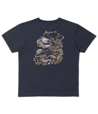 Lot No. TT79215 / SUKA T-SHIRT EMBROIDERED JAPAN MAP