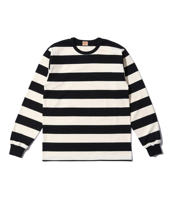 Lot No. WV69268 / WHITESVILLE 30/2 BORDER T-SHIRT (LONG SLEEVE)