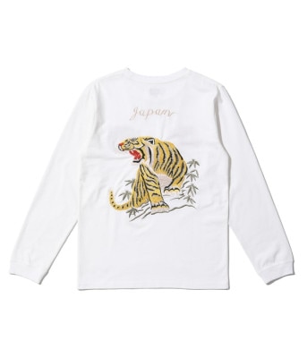 Lot No. TT69298 / LONG SLEEVE SUKA T-SHIRT EMBROIDERED TIGER