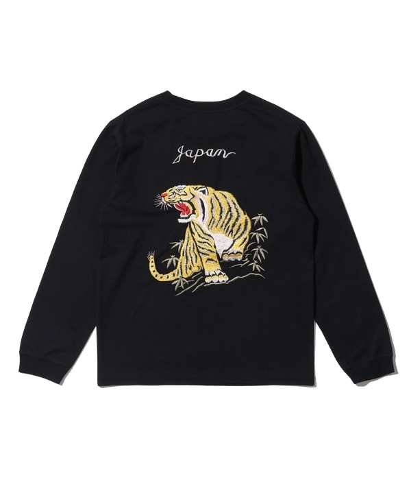 Lot No. TT69298 / LONG SLEEVE SUKA T-SHIRT EMBROIDERED ��TIGER��