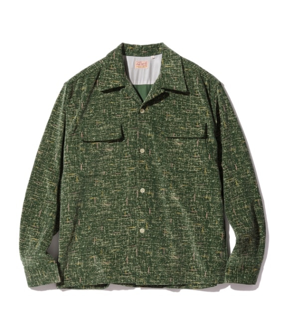 Lot No. SE29172 / Mid 1950s Style Corduroy Sports Shirt ��IKAT��