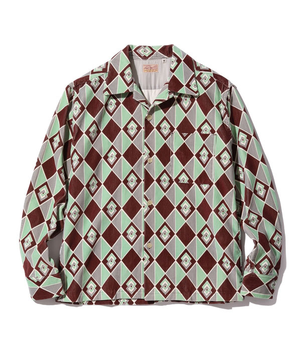 Lot No. SE29171 / Early 1950s Style Corduroy Sports Shirt ��DIAMOND��