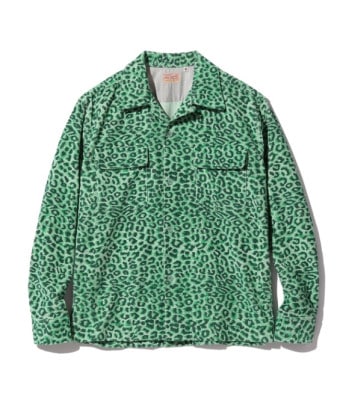 Lot No. SE29173 / Late 1950s Style Corduroy Sports Shirt ��LEOPARD��