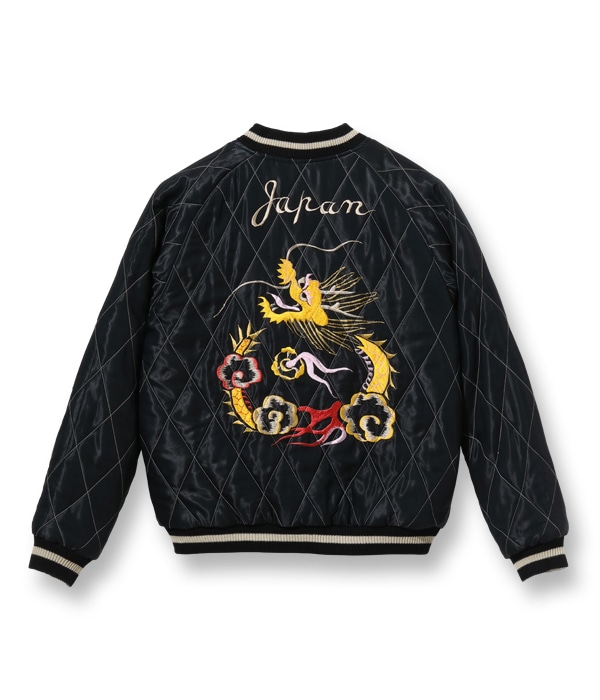 Lot No. TT15392-175 / Mid 1950s Style Velveteen Souvenir Jacket LANDSCAPE  DRAGON (Reversible Side)