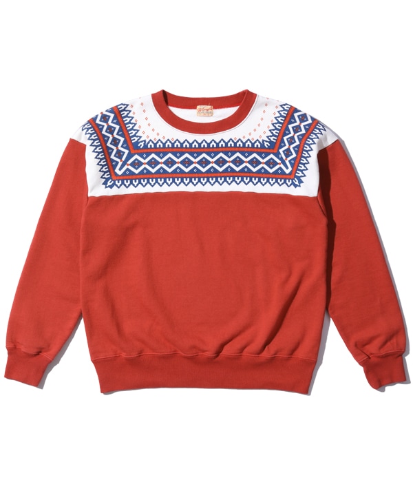 Lot No. WV69266 / SNOW PATTERN SWEAT SHIRT