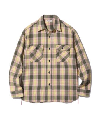 Lot No. SC29158 / FICTION ROMANCE TWILL CHECK WORK SHIRTS