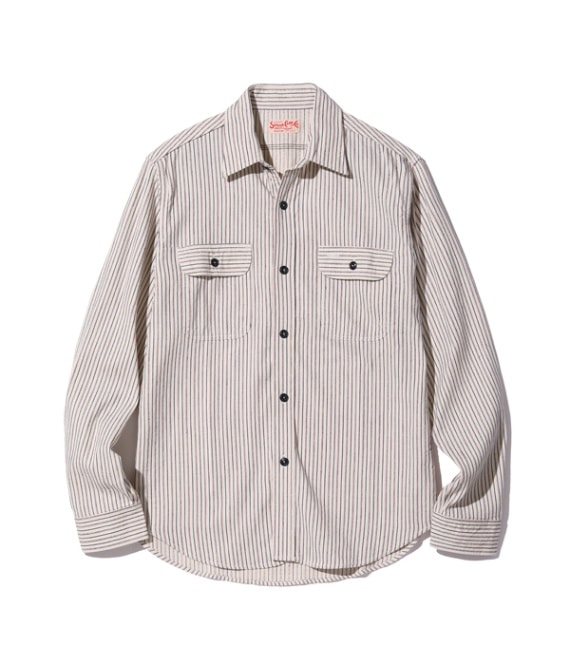 Lot No. SC29146 / DOBBY STRIPE WORK SHIRT (LONG SLEEVE)